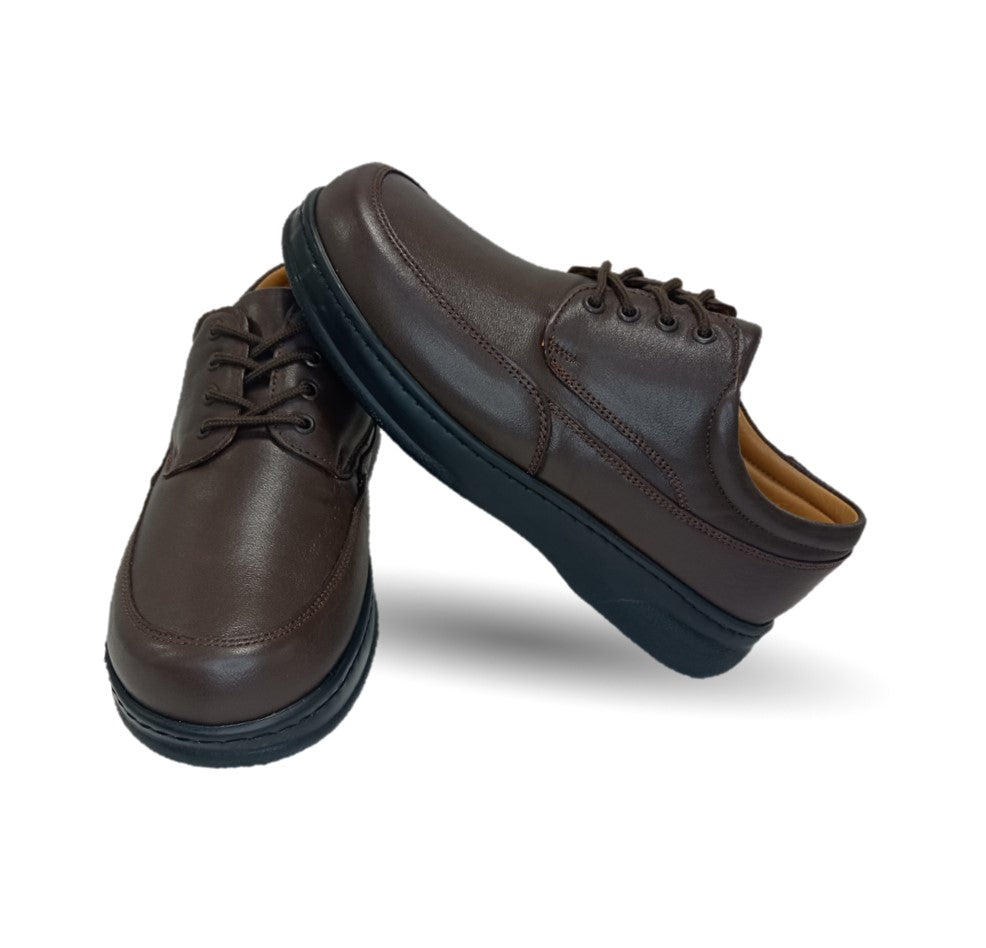 Zapato Terapéutico para pie Diabético o Lastimado de piel de cordero Terapie 204 Café para hombre