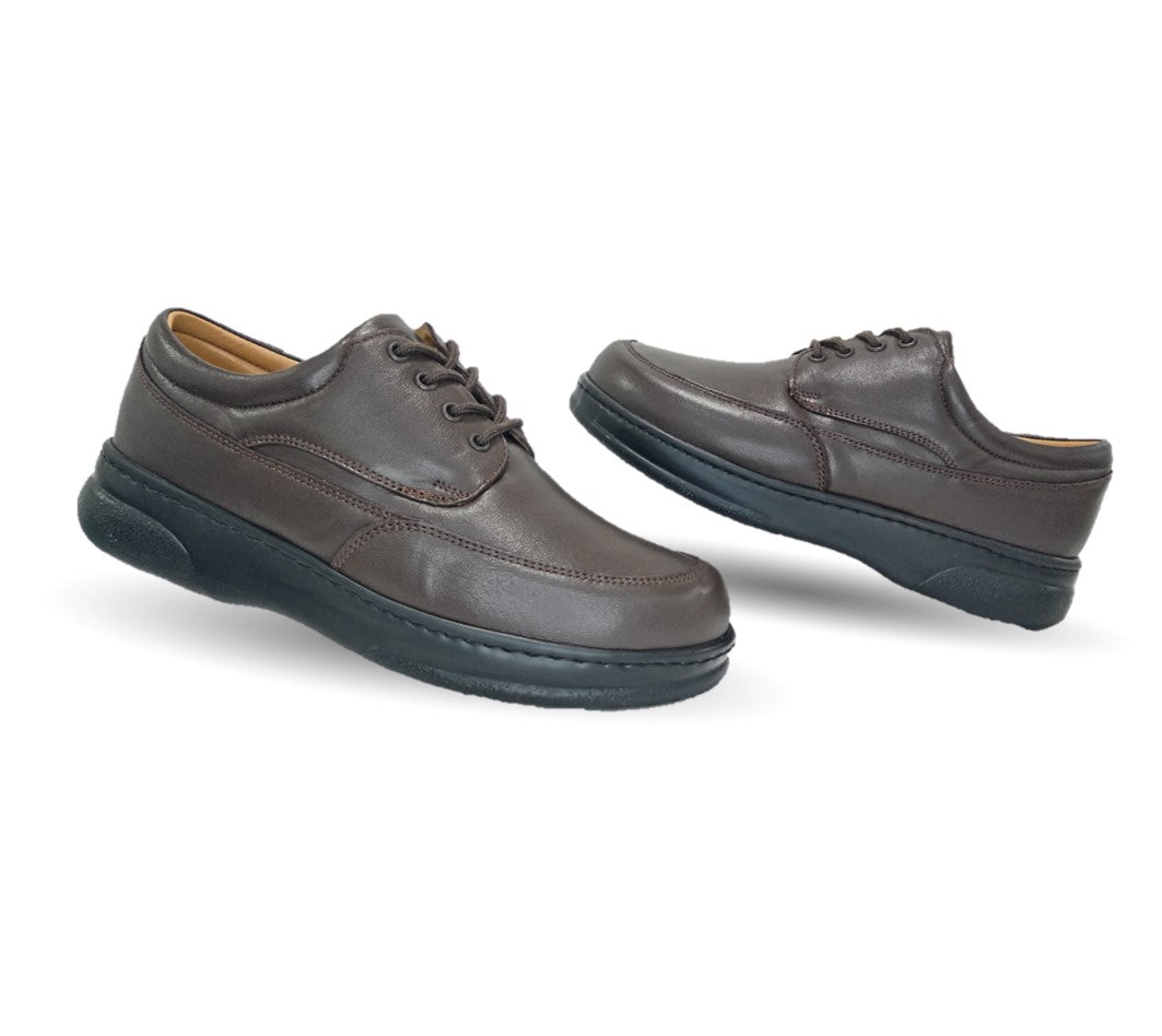 Zapato Terapéutico para pie Diabético o Lastimado de piel de cordero Terapie 204 Café para hombre