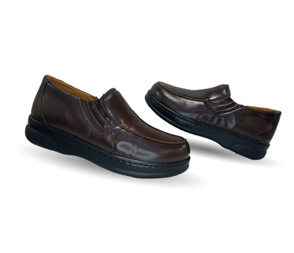 Zapato Terapéutico para pie Diabético o Lastimado de piel de cordero Terapie 208 Café para hombre