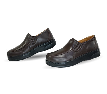 Zapato Terapéutico para pie Diabético o Lastimado de piel de cordero Terapie 208 Café para hombre