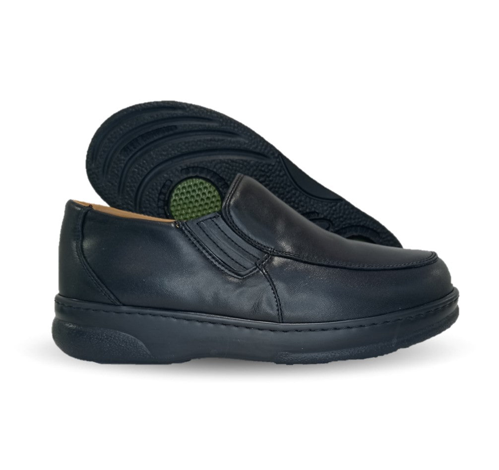 Zapato Terapéutico para pie Diabético o Lastimado de piel de cordero Terapie 208 Negro para hombre