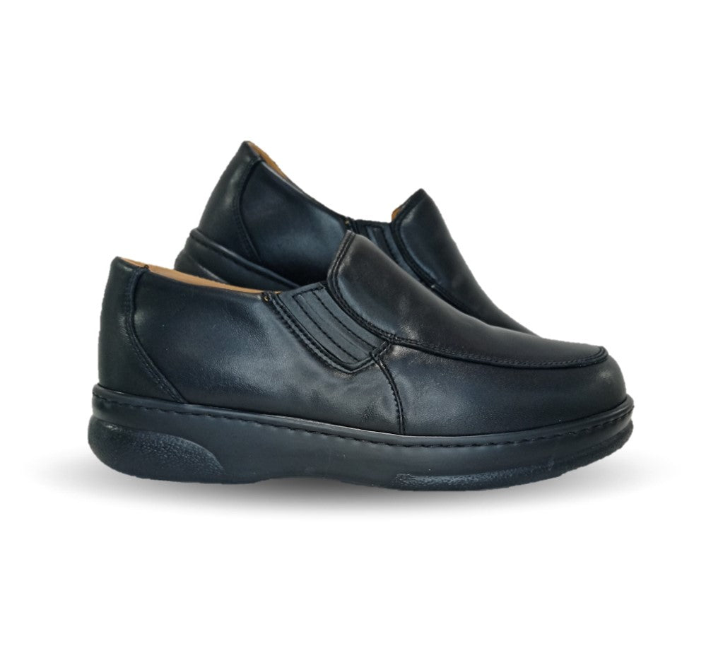 Zapato Terapéutico para pie Diabético o Lastimado de piel de cordero Terapie 208 Negro para hombre