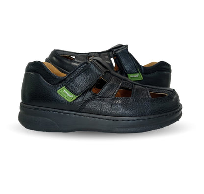 Zapato Terapéutico tipo Sandalia para pie Diabético o Lastimado de piel de cordero Terapie 224 Negro para hombre