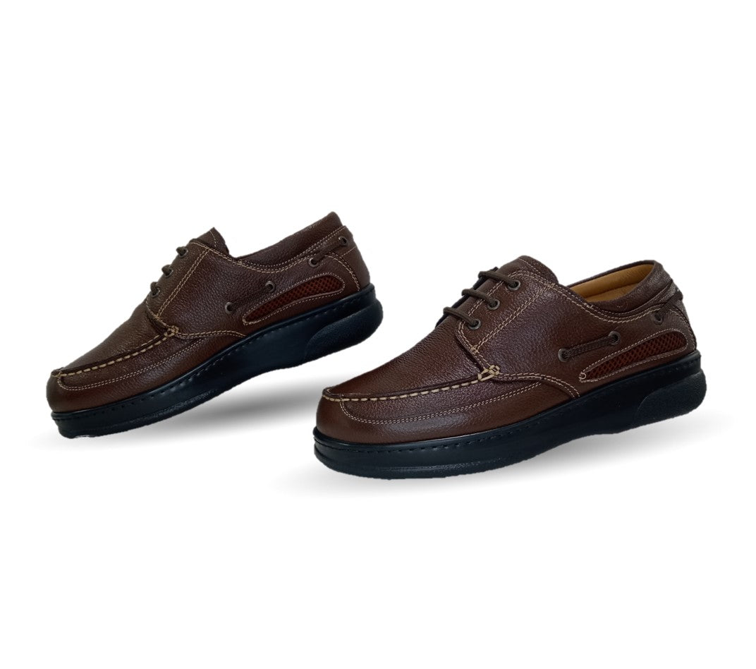 Zapato Terapéutico para pie Diabético o Lastimado de piel de cordero Terapie 226 Tabaco para hombre