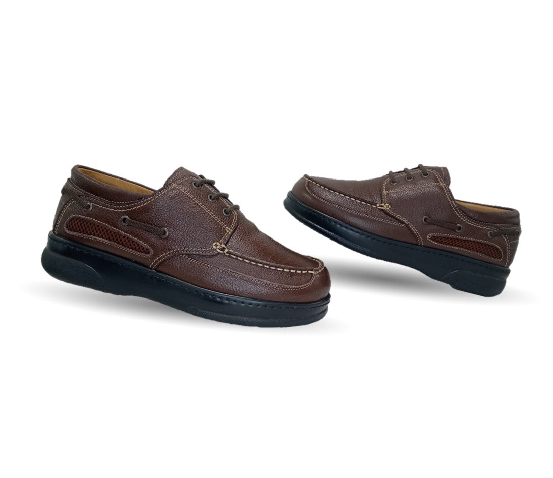 Zapato Terapéutico para pie Diabético o Lastimado de piel de cordero Terapie 226 Tabaco para hombre