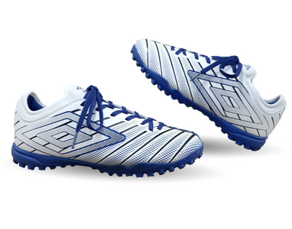 Tenis de Futbol con multitacos Umbro 81938 Blanco/Negro/Azul para hombre