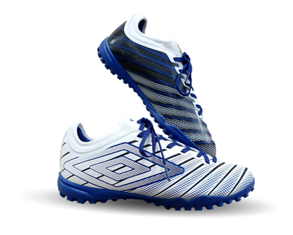 Tenis de Futbol con multitacos Umbro 81938 Blanco/Negro/Azul para hombre