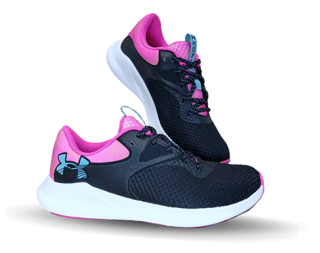 Tenis Deportivo Under Armour 8003 Negro/Fiusha para mujer