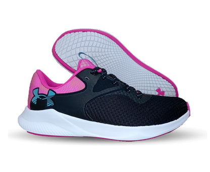 Tenis Deportivo Under Armour 8003 Negro/Fiusha para mujer