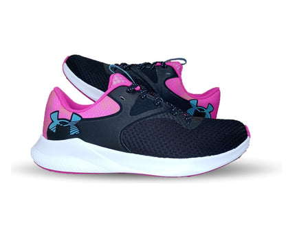 Tenis Deportivo Under Armour 8003 Negro/Fiusha para mujer