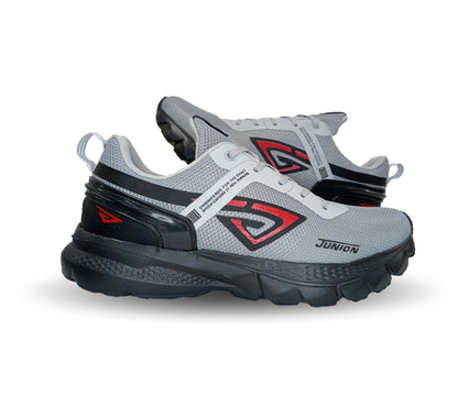Tenis Deportivo Union 334 Gris/Negro/Rojo para hombre
