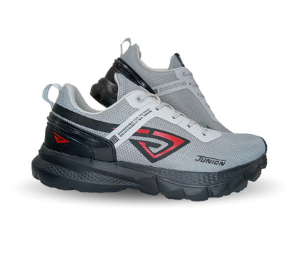 Tenis Deportivo Union 334 Gris/Negro/Rojo para hombre