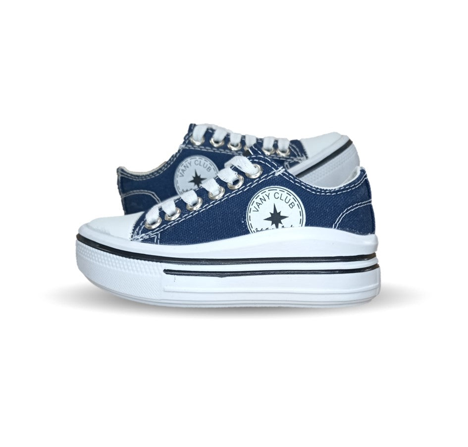 Tenis con agujetas Vany 4 Azul Marino Unisex para niño y niña