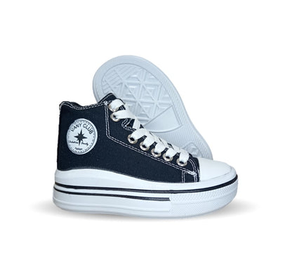 Tenis tipo Bota con agujetas Vany 6010 Negro Unisex para niño y niña