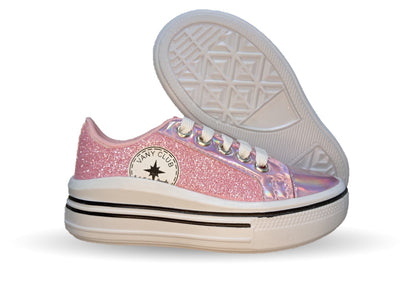 Tenis con agujetas Vany 4 Rosa para niña