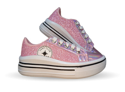 Tenis con agujetas Vany 4 Rosa para niña