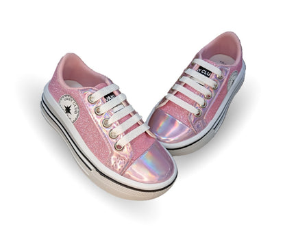 Tenis con agujetas Vany 4 Rosa para niña