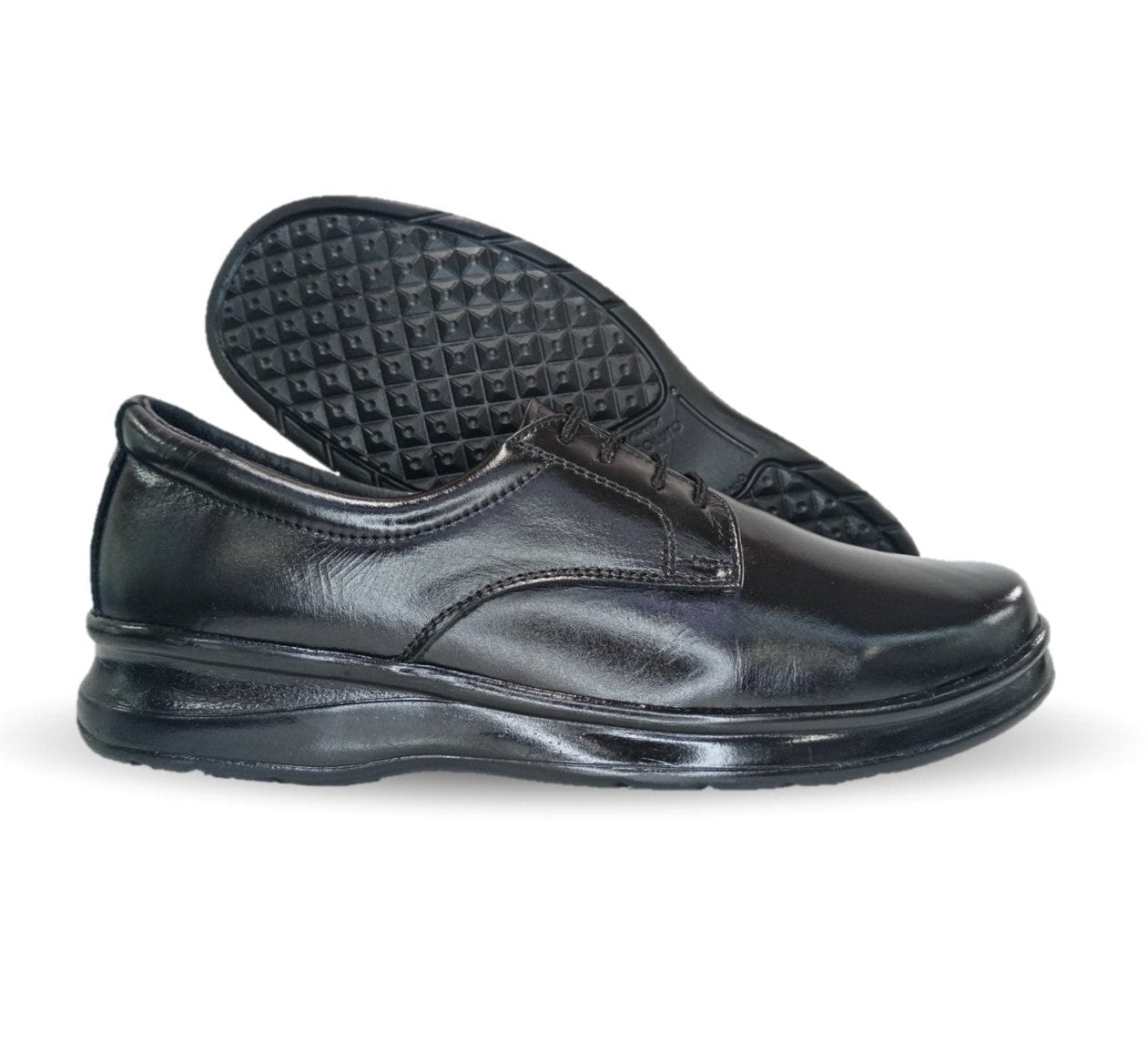 Zapato de Confort de piel Var-Tell 501 Negro para hombre