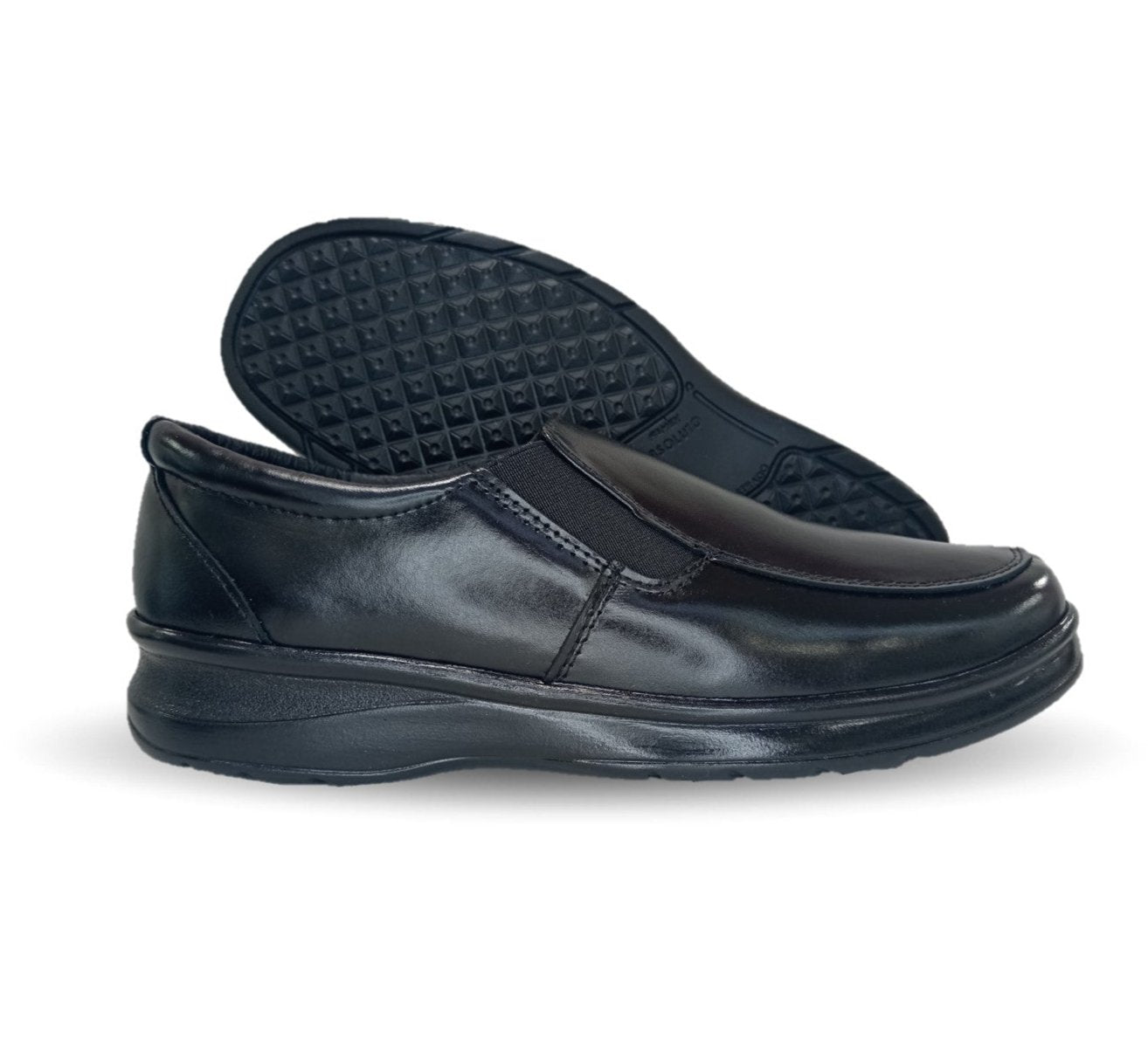 Zapato de Confort de piel Var-Tell 502 Negro para hombre
