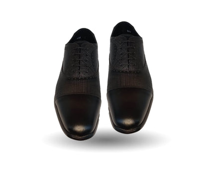 Zapato de Vestir de piel Viakentto 1408 Negro para hombre