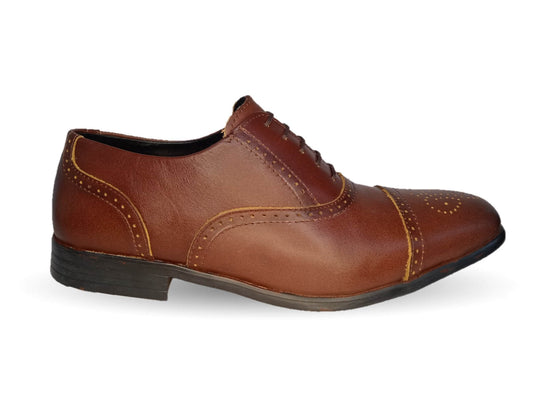 Zapato de Vestir de piel Viakentto 410 Brandy para hombre