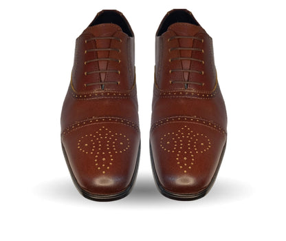 Zapato de Vestir de piel Viakentto 410 Brandy para hombre