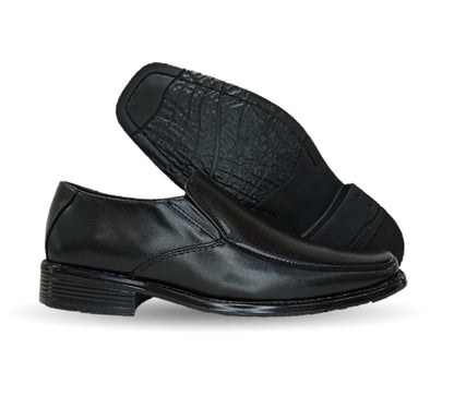 Zapato Mocasín Escolar y de Vestir de piel Viakentto 450 Negro para niño