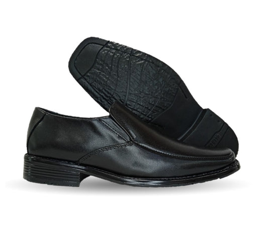 Zapato Mocasín Escolar y de Vestir de piel Viakentto 450 Negro para niño