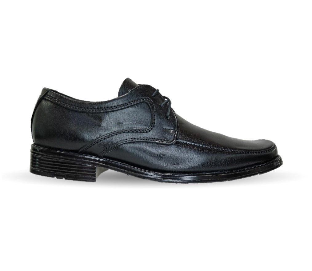 Zapato Escolar y de Vestir de piel con agujeta Viakentto 451 Negro para niño