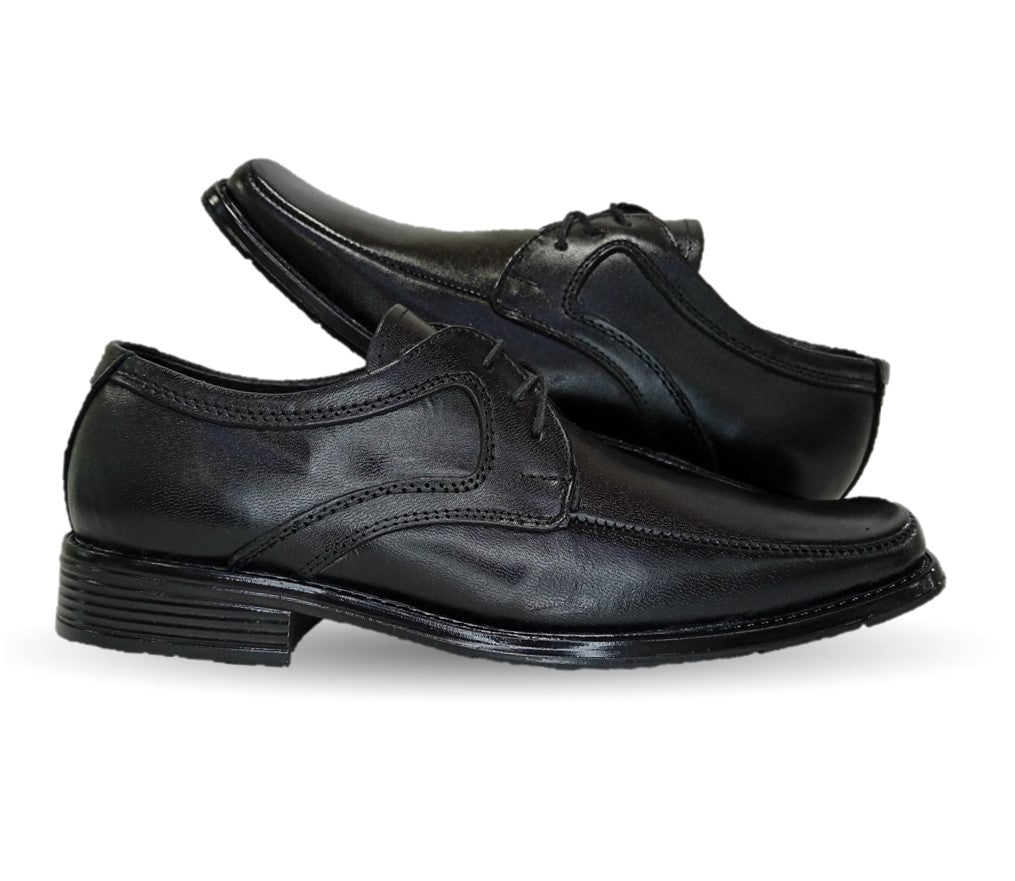Zapato Escolar y de Vestir de piel con agujeta Viakentto 451 Negro para niño
