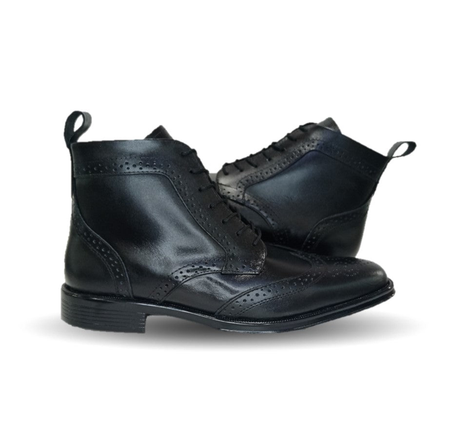 Zapato tipo Bota de Vestir de piel Viakentto 910 Negro para hombre