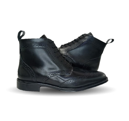 Zapato tipo Bota de Vestir de piel Viakentto 910 Negro para hombre