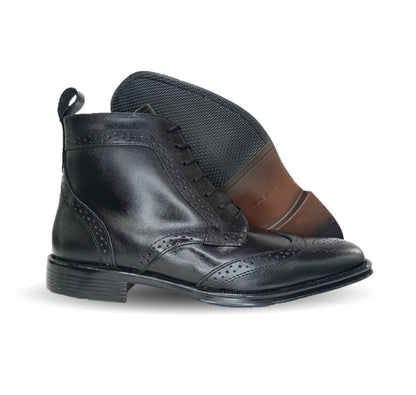 Zapato tipo Bota de Vestir de piel Viakentto 910 Negro para hombre