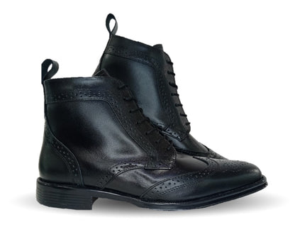 Zapato tipo Bota de Vestir de piel Viakentto 910 Negro para hombre