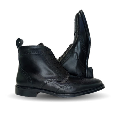 Zapato tipo Bota de Vestir de piel Viakentto 910 Negro para hombre