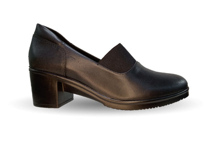 Zapato Casual de Moda de piel bovino con tacón medio Vicenza 14501 negro para mujer