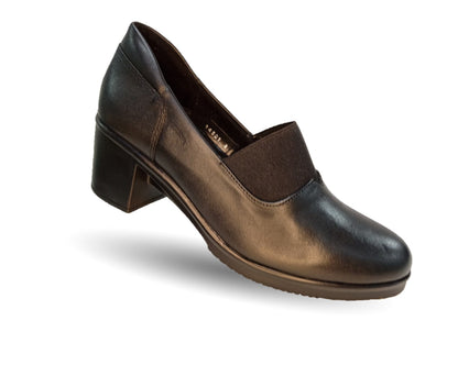 Zapato Casual de Moda de piel bovino con tacón medio Vicenza 14501 negro para mujer