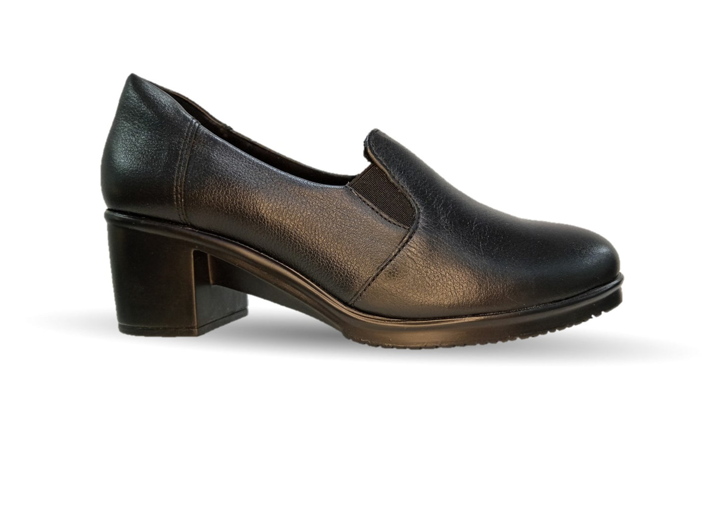 Zapato Casual de Moda de piel bovino con tacón medio Vicenza 14503 Negro para mujer