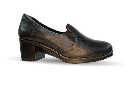 Zapato Casual de Moda de piel bovino con tacón medio Vicenza 14503 Negro para mujer