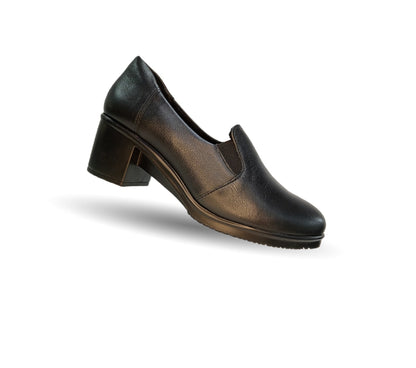 Zapato Casual de Moda de piel bovino con tacón medio Vicenza 14503 Negro para mujer