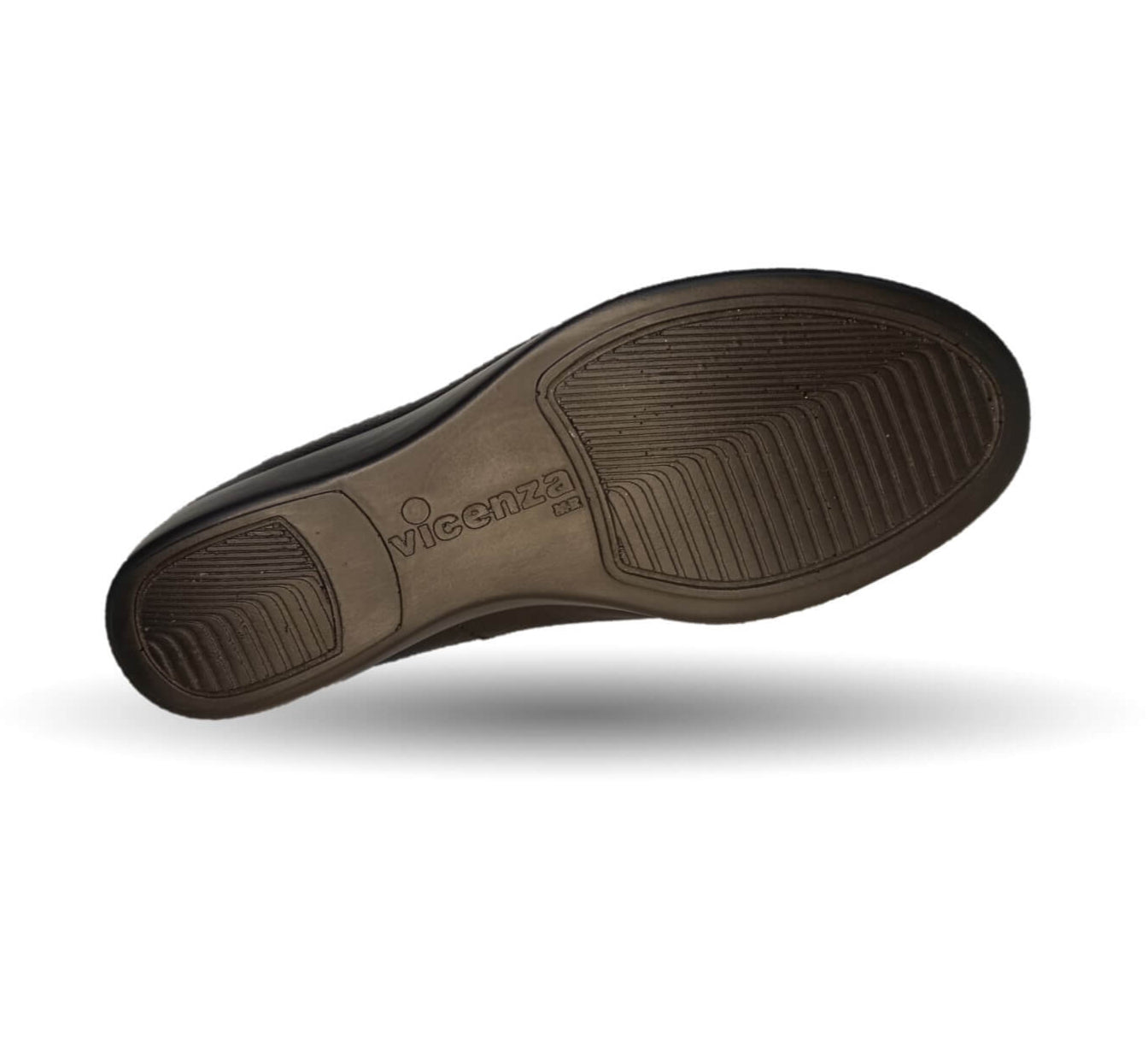 Zapato Casual de moda de piel bovino con cuña media Vicenza 15703 Negro para mujer