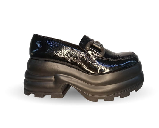 Zapato Casual de Moda de piel bovino Vicenza 19505 Charol Negro para mujer