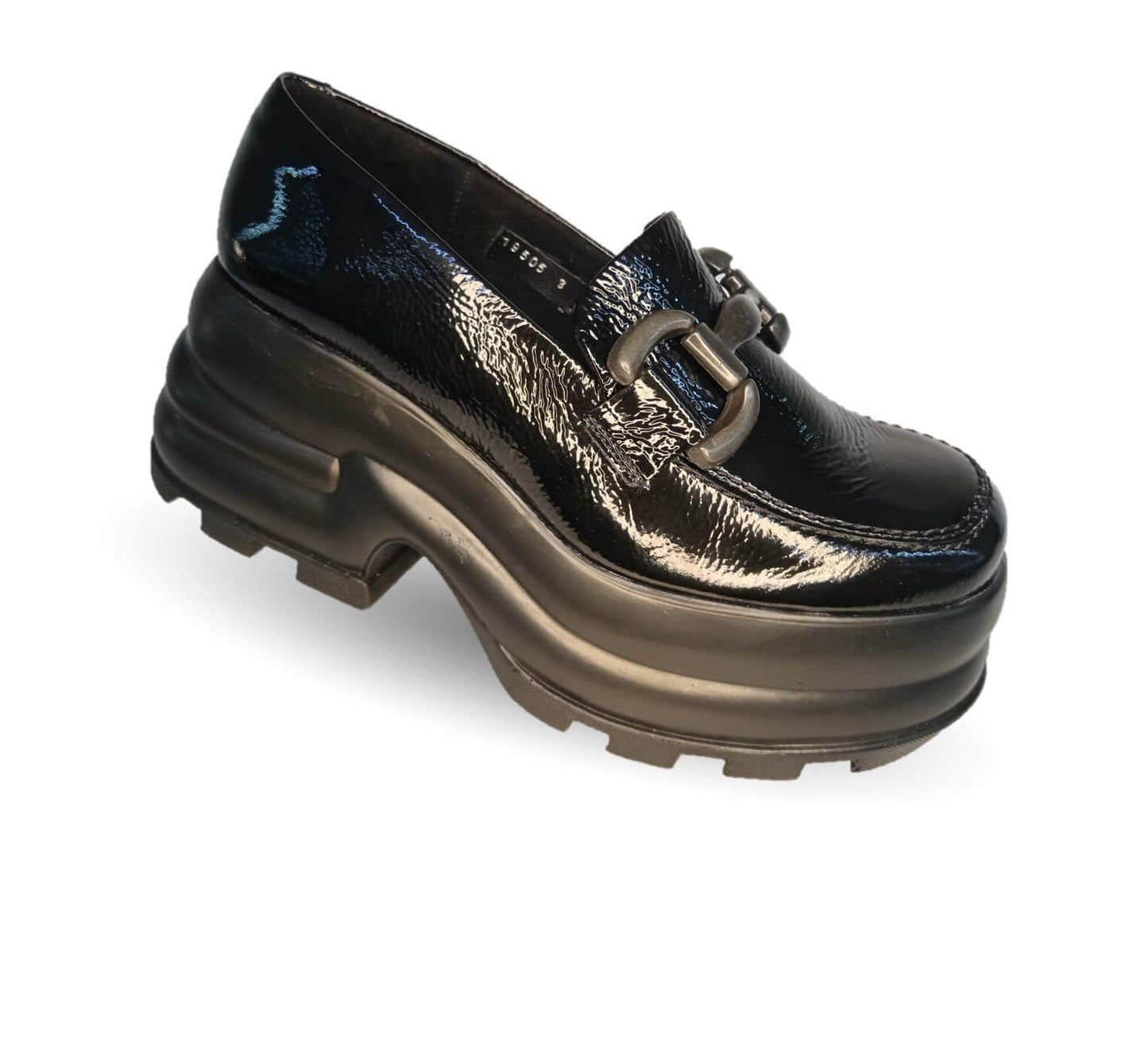Zapato Casual de Moda de piel bovino Vicenza 19505 Charol Negro para mujer