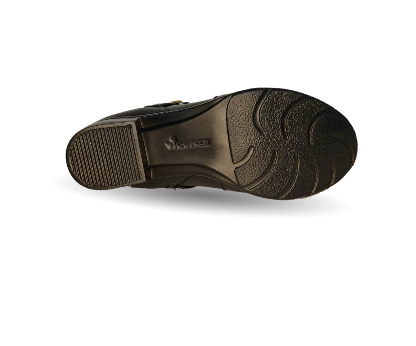 Bota Casual de piel bovino con tacón medio con cierre interno Vicenza 35004 Negro para mujer