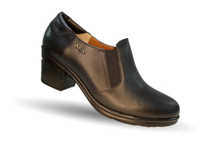 Zapato Casual de Moda de piel bovino con tacón medio Vicenza 4501 Negro para mujer