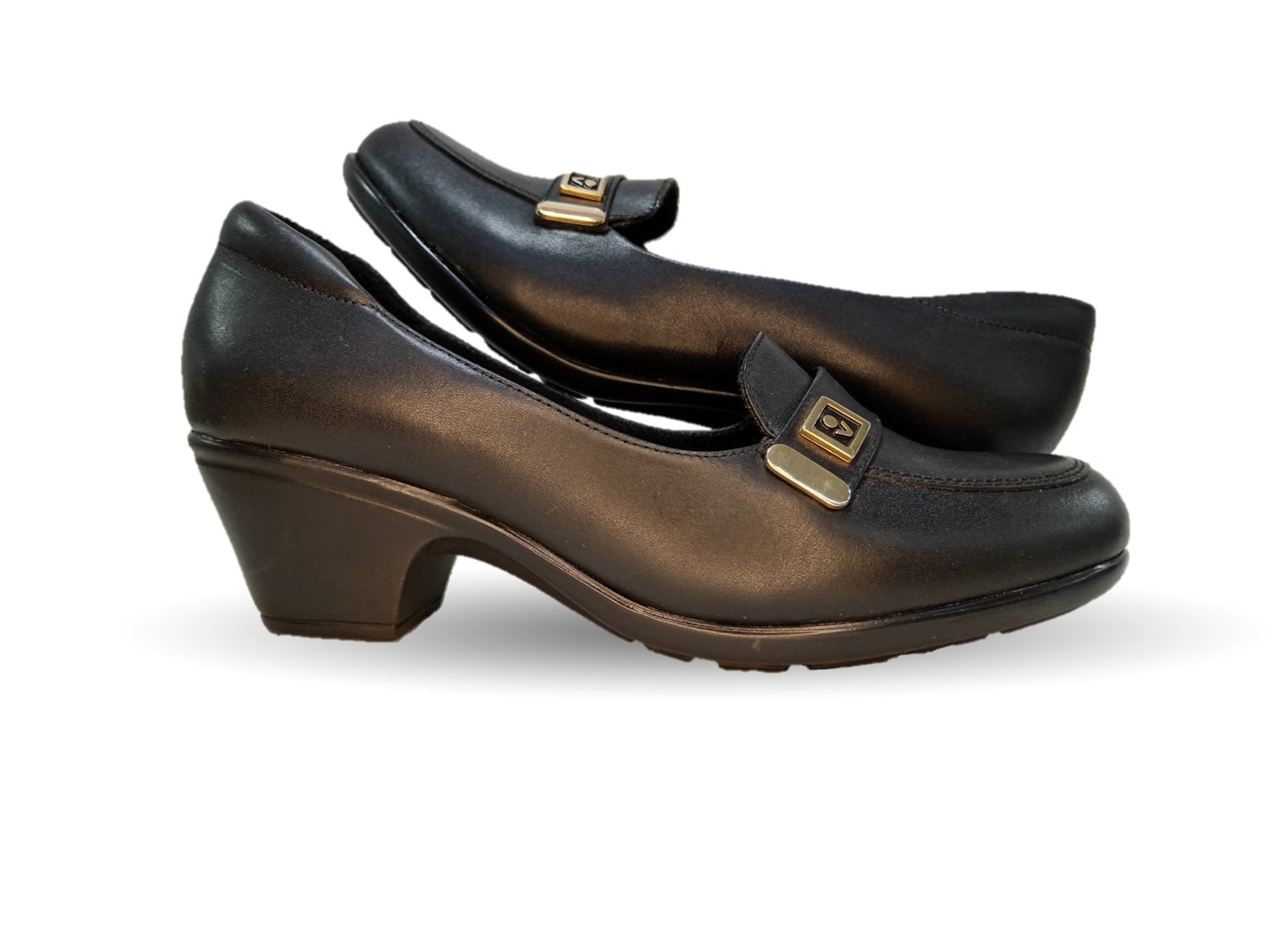 Zapato Casual de Moda de piel bovino con tacón medio Vicenza 5060 Negro para mujer