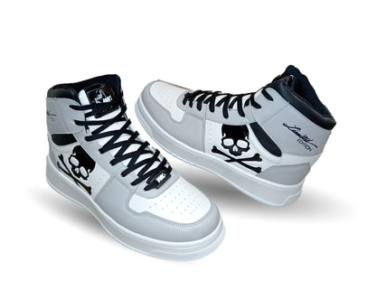 Tenis Urbano tipo Bota Walquir 100 Blanco/Gris para hombre