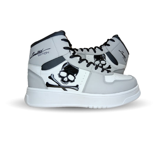 Tenis Urbano tipo Bota Walquir 100 Blanco/Gris para hombre