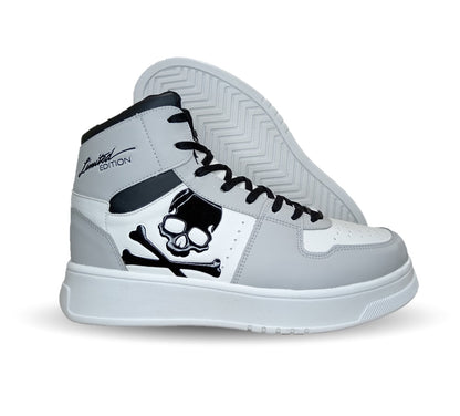 Tenis Urbano tipo Bota Walquir 100 Blanco/Gris para hombre