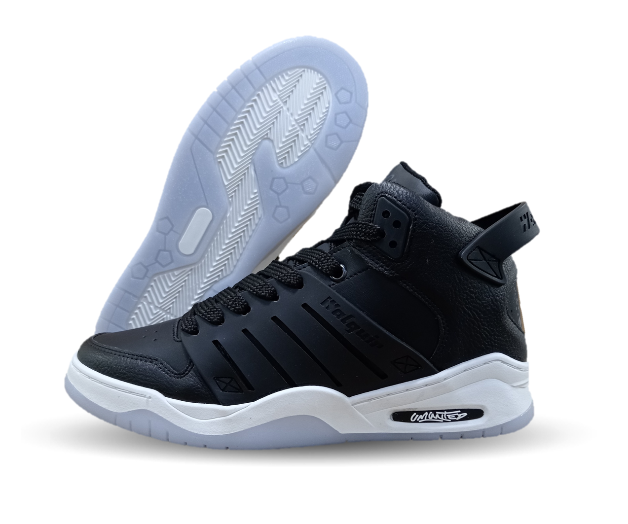 Tenis Urbano tipo bota Walquir 730 Negro/Cristal para hombre